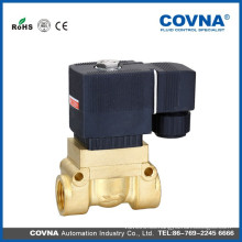 Latón de alta presión agua aceite gas de aire 2 vías válvula solenoide 220v